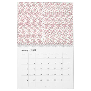 Ett sjudande matta med en kraftig geometrisk topp kalender