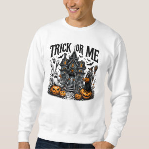 Ett skådespel Halloween-möte på hemmet Lång Ärmad Tröja