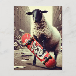 Ett skateboardfår vykort