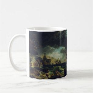 Ett skeppsbrott i stormiga hav av Claude-Joseph Ve Kaffemugg