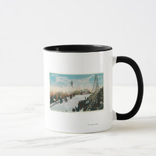 Ett skidaturneringhopp mugg