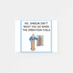 Ett skolskämt post-it block