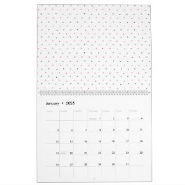 Ett slående blått och rosa motiv för blommigten ko kalender