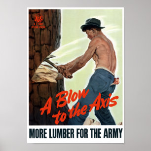 Ett slag till axeln -- WWII Poster