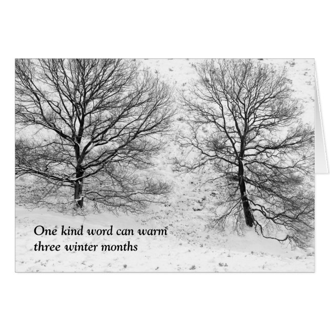 Ett slags ord kan värma hälsningskort (Framsidan Horizontal)