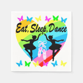 ETT, SLEEP, DANS RAINBOW-HJÄRTA OCH SMÖR PAPPERSSERVETT