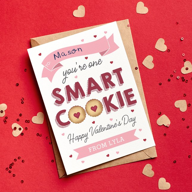 Ett Smart Cookie-klassrum Valentines day-kort Inbjudningar (Skapare uppladdad)