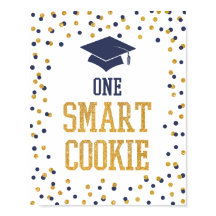 Ett Smart Cookie Navy & Guld Studenten-tecken