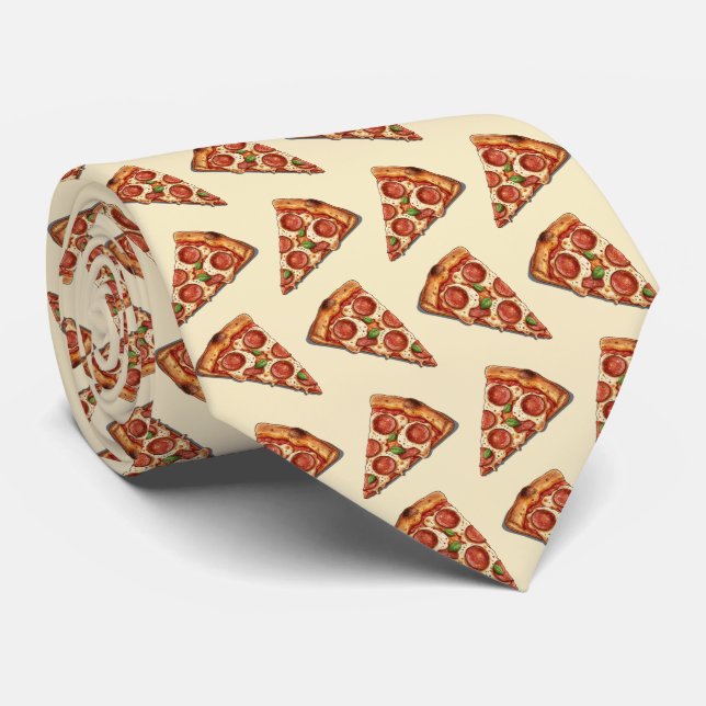 Ett snitt av pizzamönster slips (Rullad)