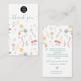 Ett snyggt illustrationstack för blommigt visitkort