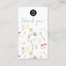 Ett snyggt illustrationstack för blommigt visitkort