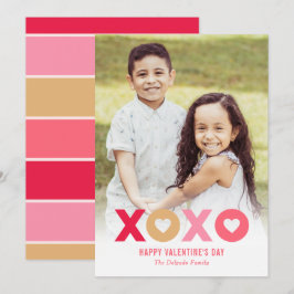 Ett snyggt XOXO Editable Färg Valentindagskort Julkort