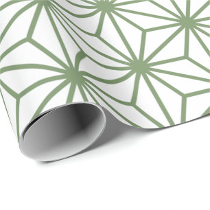 Ett sömlöst mönster av sammankopplade gröna geomet presentpapper
