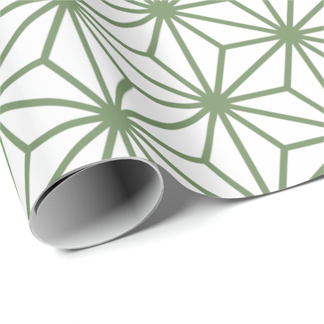 Ett sömlöst mönster av sammankopplade gröna geomet presentpapper (Skapare uppladdad)