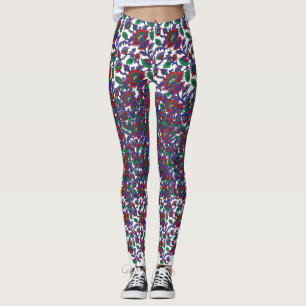 Ett sömlöst, symmetriskt mönster med upprepning leggings