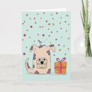 Ett sött Grattis på födelsedagen-kort Kort
