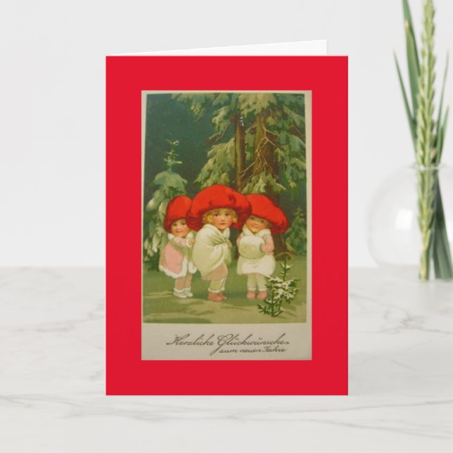 Ett sött julkort! helgkort (Framsida)