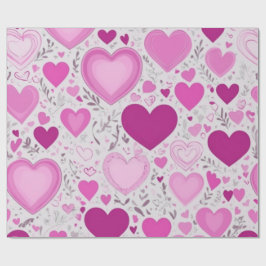 Ett sött och charmerande rosa mönster presentpapper