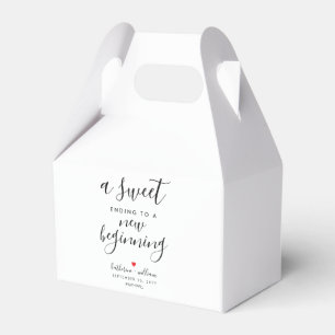 Ett sött slut på en ny början i Elegant bröllop Presentaskar