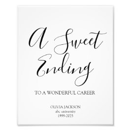 Ett sött slut på en underbar karriär Pension Fototryck