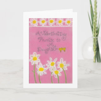 Ett sött valentinlöfte till mina döttrar helgkort