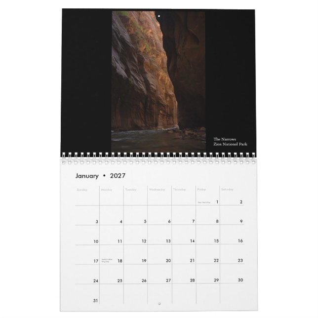 Ett Southwestporträtt Kalender (Jan 2027)