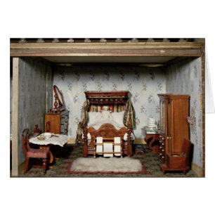 Ett sovrum i "Fru Bryants nöje", c.1860 Hälsningskort