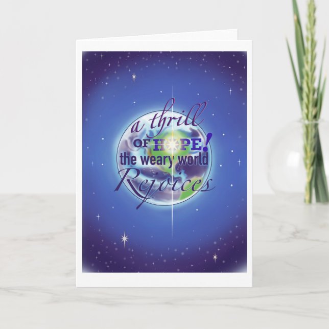 Ett spännande hopp julkort helgkort (Framsida)