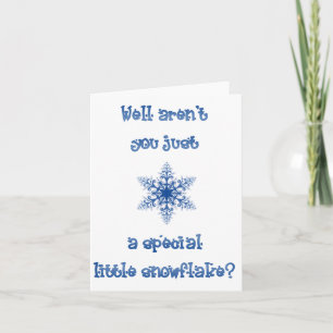 Ett Speciellt snöflingkort Helgkort