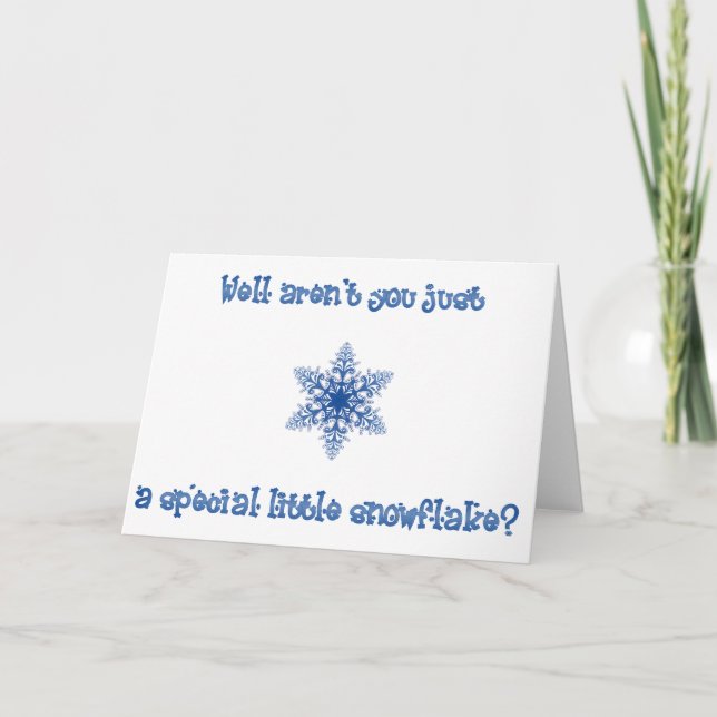 Ett speciellt Snowflakehälsningkort Helgkort (Framsida)
