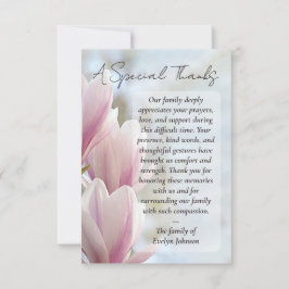 Ett Speciellt Tack – Magnolia Begravning Kort
