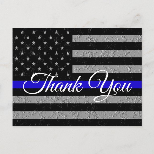 ETT SPECIELLT TACK STÖD POLIS POSTKORT VYKORT (Framsida)