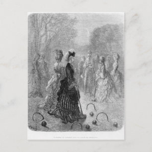 Ett spel av Croquet Vykort