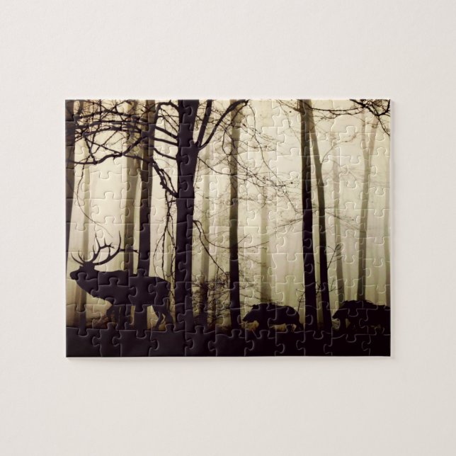 Ett spel för att följa ledaren pussel (Horisontell)