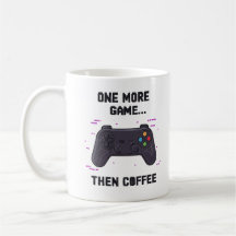 Ett spel till, sen kaffe – rolig kaffemugge för sp