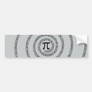Ett spiral på Pi-klickning Anpassa Grått Färg Bildekal