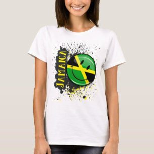 Ett stänk av Jamaica som ler flagga T-shirt