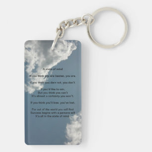 Ett statligt av Mind diktkeychain