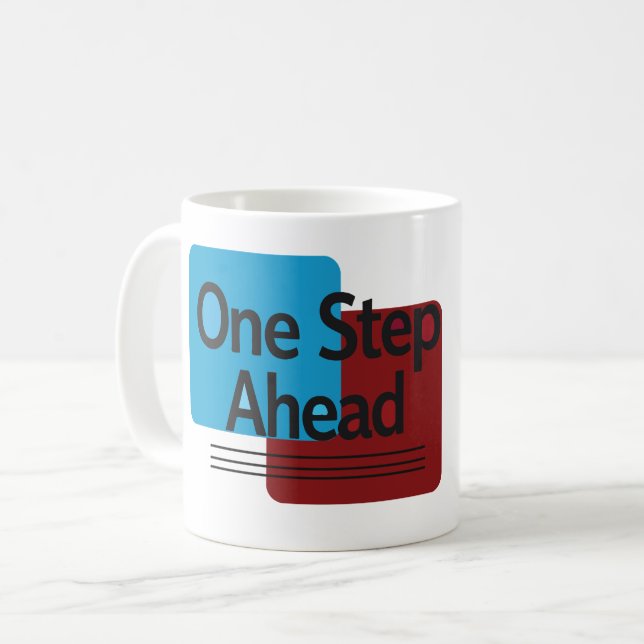 Ett steg före kaffemugg (Framsida vänster)