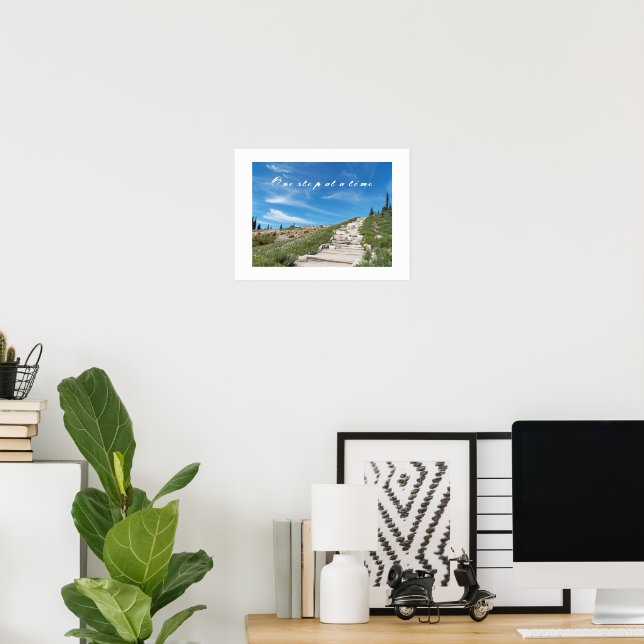Ett steg i taget vandringsled citat poster (Hemmakontoret)