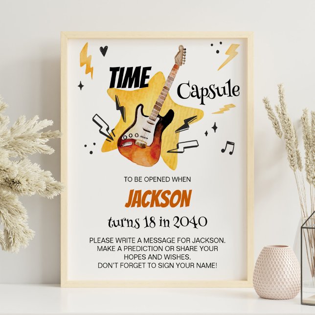 Ett Sten Guitar Birthday Capsule-tecken Poster (Skapare uppladdad)