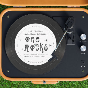 Ett Sten Retro Sten'n'roll Vinyl Record Inbjudningar