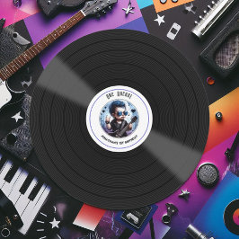 "Ett Sten!" Vinylpost, Rockstjärna 1:a födelsedage Inbjudningar