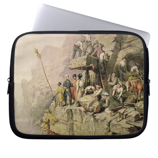 Ett stenvillebråd, 1833 (färglithoen) laptop fodral (Framsidan)