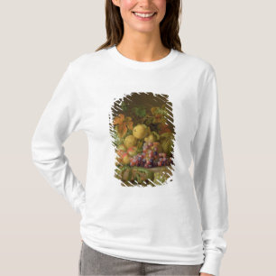 Ett stilleben av melnar, druvor och persikor t-shirt