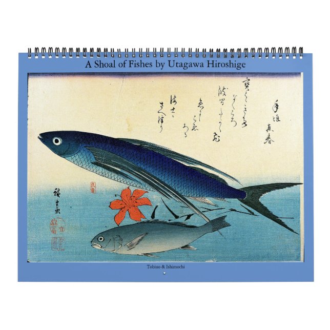 Ett stim av fiskar av Utagawa Hiroshige Kalender (Omslag)