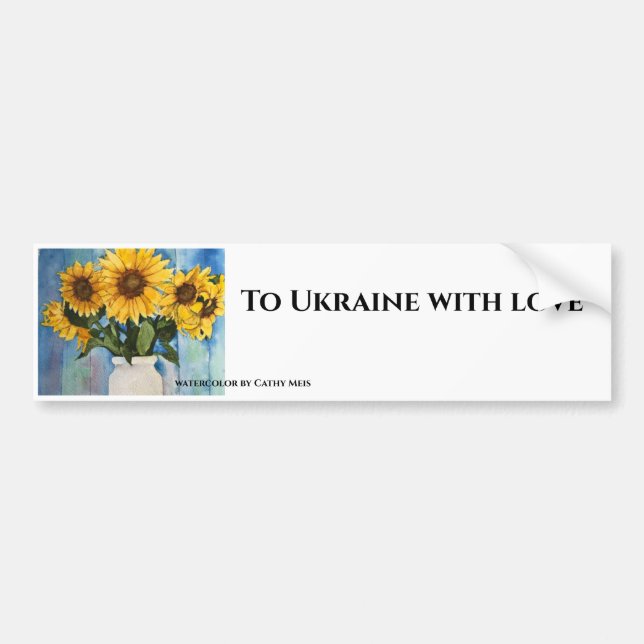 Ett stöd för boskapsmärket i Ukraina Bildekal (Framsidan)