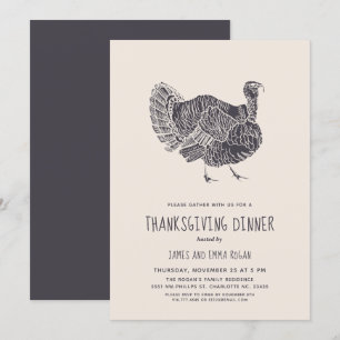 Ett stolt Turkiet   thanksgivingparty Inbjudningar