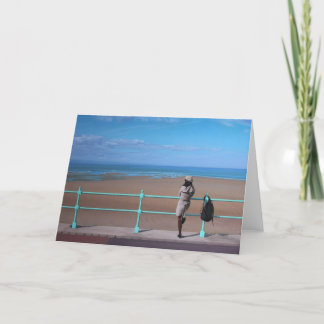 Ett stopp på långt. Konsthälsningkort Kort