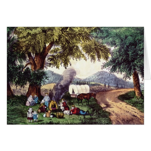 Ett stopp vid waysiden hälsningskort (Framsidan Horizontal)